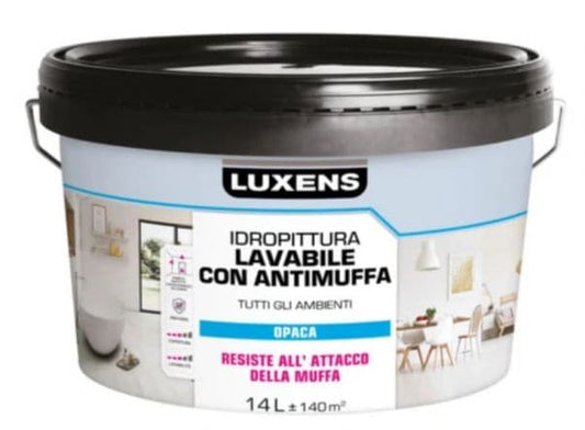 Bricocenter LUXENS ANTI-MOULD WASHABLE WHITE PAINT 14LT