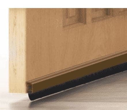 UNDER DOOR WITH ALUMINIUM SCREW AND BRUSH 1MT BROWN AXTON