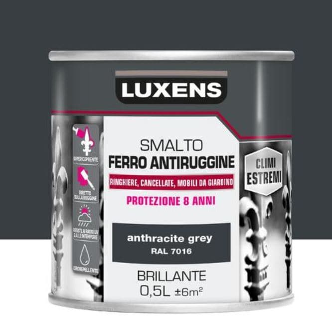 RUSTPROOF IRON ENAMEL ANTHRACITE BRILLIANT 500ML LUXENS