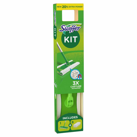 Bricocenter SWIFFER PRE-ASSEMBLED BROOM+8 CLOTHS+3 WET WIPES