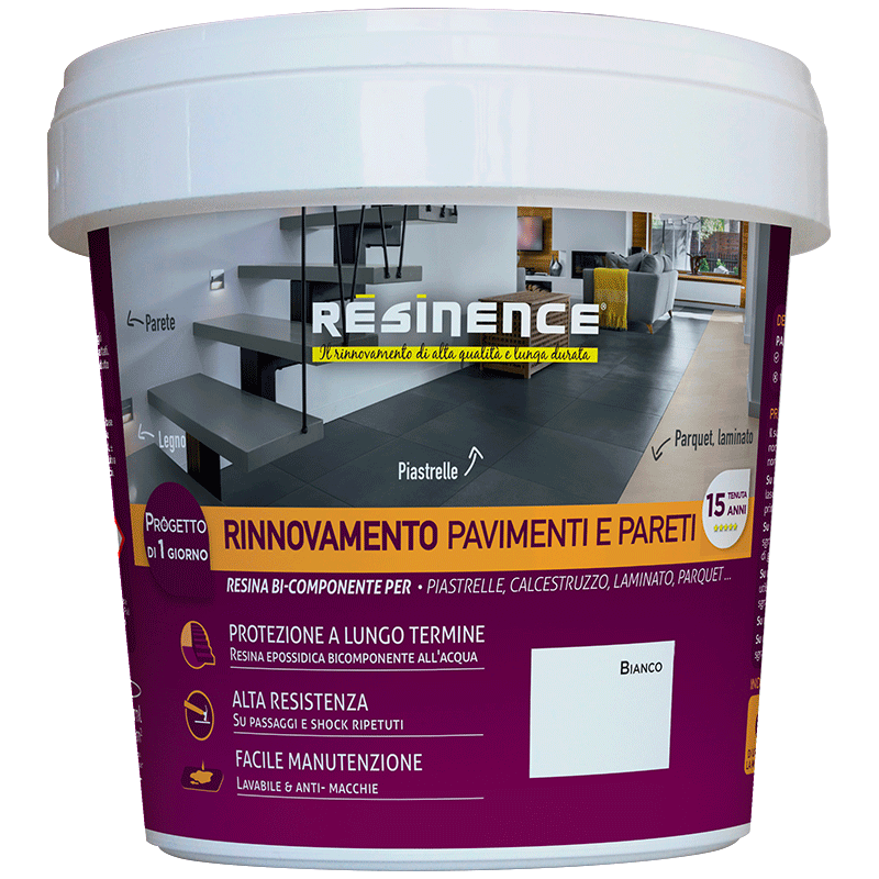 Bricocenter WHITE TWO-COMPONENT RESIN FOR RENOVATING FLOORS AND WALLS 500 ML