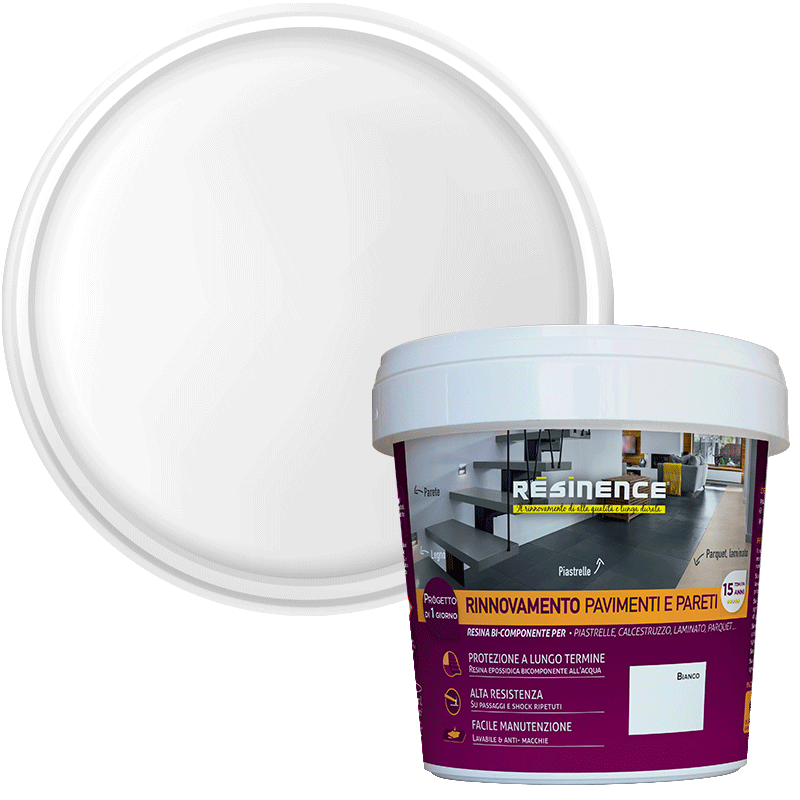 Bricocenter WHITE TWO-COMPONENT RESIN FOR RENOVATING FLOORS AND WALLS 500 ML