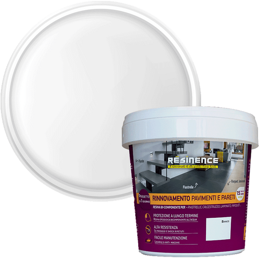 Bricocenter WHITE TWO-COMPONENT RESIN FOR RENOVATING FLOORS AND WALLS 500 ML