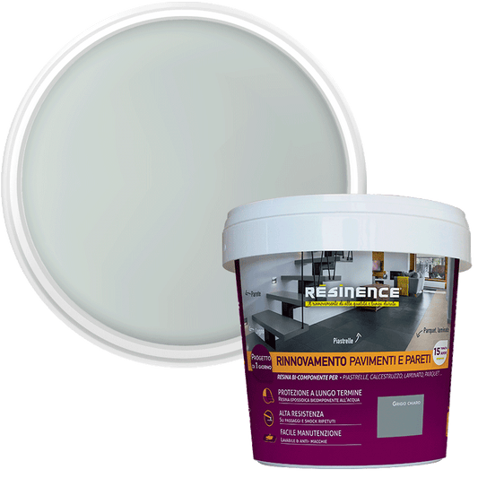 Bricocenter LIGHT GREY TWO-COMPONENT RESIN FOR RENOVATING FLOORS AND WALLS 500 ML