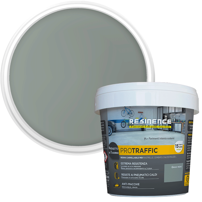 MEDIUM GREY TWO-COMPONENT RESIN FOR CAR BOXES PROTRAFFIC 500 ML