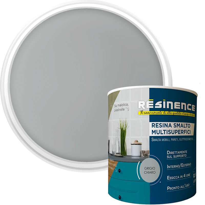 Bricocenter MULTI-SUPPORT ENAMEL RESIN - LIGHT GREY 500ML (64)