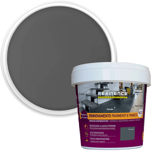 Bricocenter FACTORY GREY TWO-COMPONENT RESIN FOR RENOVATING FLOORS AND WALLS 500 ML