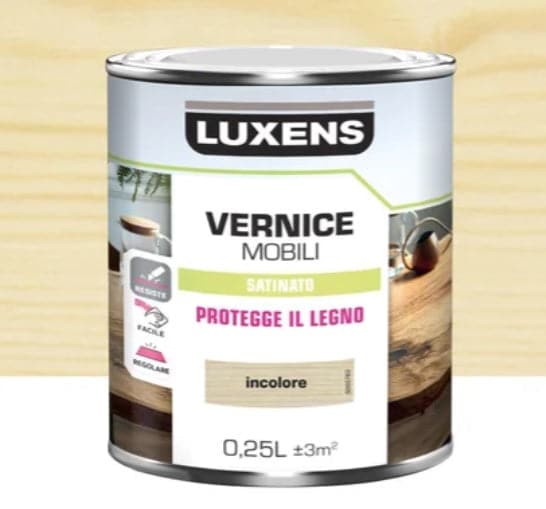 WOOD VARNISH COLOURLESS SATIN 0.25 L LUXENS - best price from Maltashopper.com BR470004772