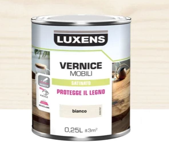 WOOD VARNISH WHITE SATIN 0.25 L LUXENS - best price from Maltashopper.com BR470004776