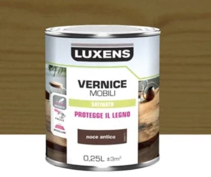 SATIN-FINISH ANTIQUE WALNUT WOOD VARNISH 0.25 L LUXENS - best price from Maltashopper.com BR470004779