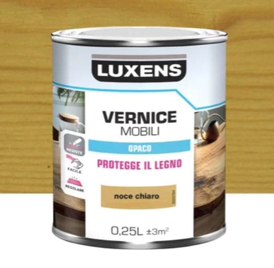 Bricocenter WOOD VARNISH LIGHT WALNUT MATT 0.25 L LUXENS