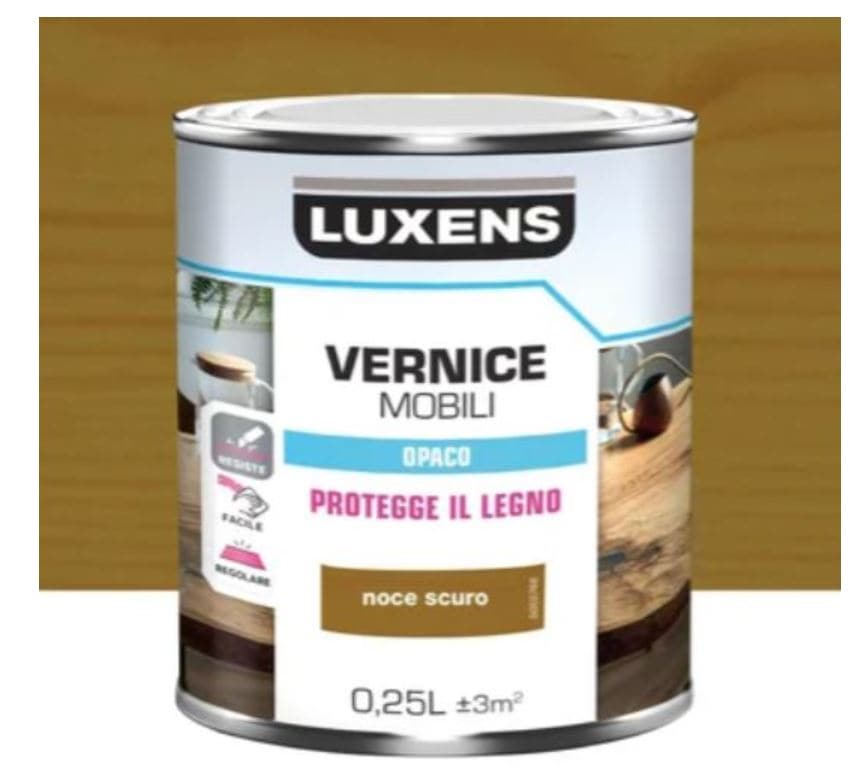 WOOD VARNISH DARK WALNUT MATT 0.25 L LUXENS - best price from Maltashopper.com BR470004783