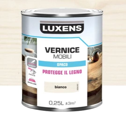 MATT WHITE WOOD VARNISH 0.25 L LUXENS - best price from Maltashopper.com BR470004784