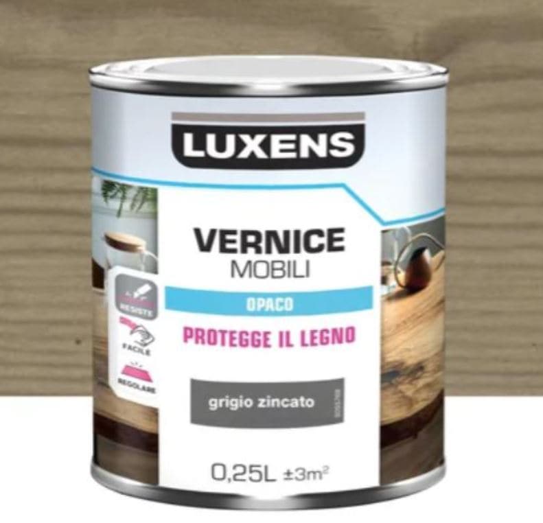 Bricocenter MATT GALVANISED GREY WOOD PAINT 0.25 L LUXENS