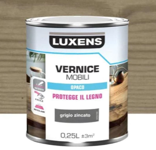 MATT GALVANISED GREY WOOD PAINT 0.25 L LUXENS - best price from Maltashopper.com BR470004785