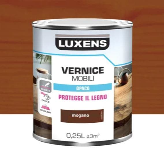 MATT MAHOGANY WOOD VARNISH 0.25 L LUXENS - best price from Maltashopper.com BR470004786