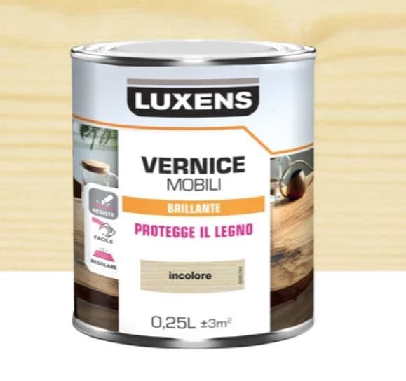 WOOD VARNISH COLOURLESS BRILLIANT 0.25 L LUXENS - best price from Maltashopper.com BR470004788