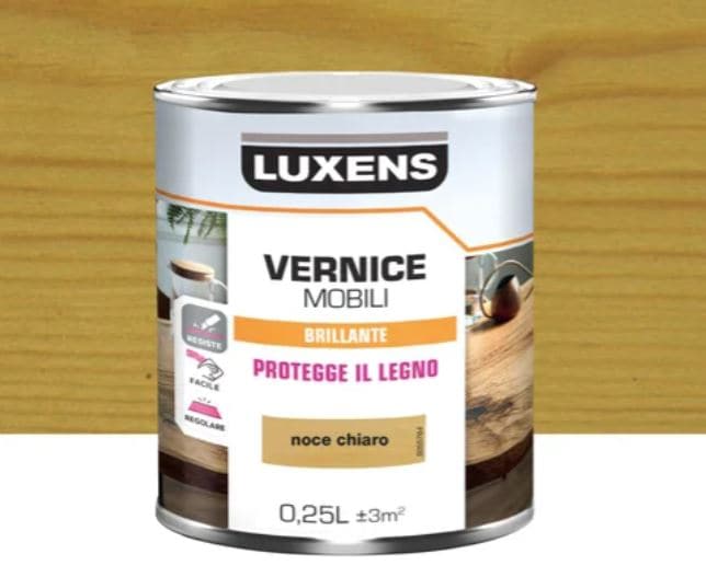 LIGHT WALNUT WOOD VARNISH 0.25 L LUXENS - best price from Maltashopper.com BR470004789