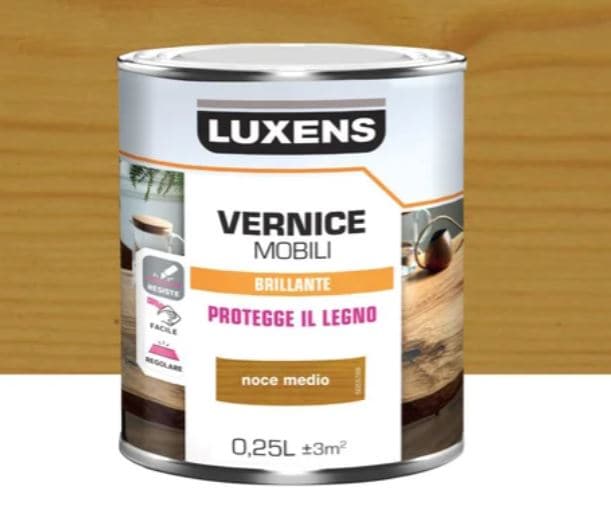 WOOD VARNISH WALNUT MEDIUM GLOSS 0.25 L LUXENS - best price from Maltashopper.com BR470004790
