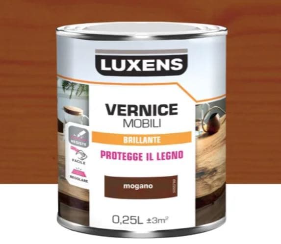 Bricocenter BRILLIANT MAHOGANY WOOD VARNISH 0.25 L LUXENS