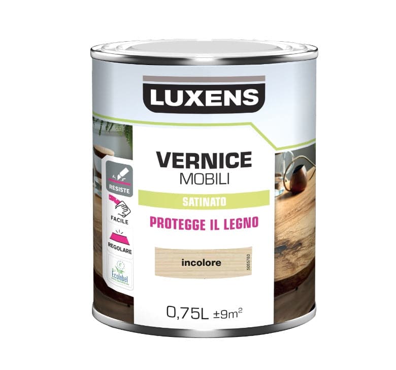 WOOD VARNISH COLOURLESS SATIN 0.75 LTLUXENS