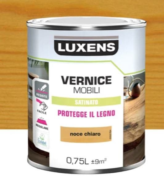 WOOD VARNISH LIGHT WALNUT SATIN 0.75 L LUXENS - best price from Maltashopper.com BR470004797