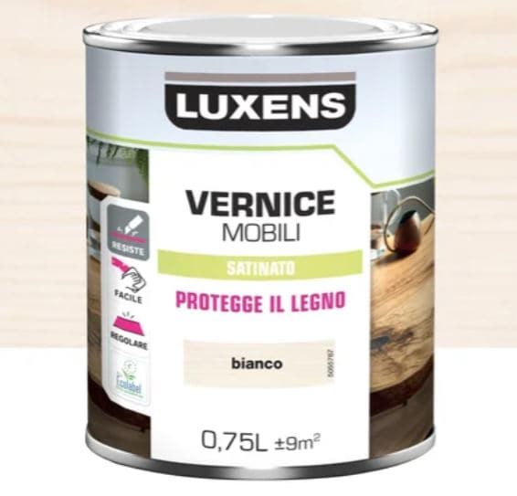 WOOD VARNISH WHITE SATIN 0.75 L LUXENS - best price from Maltashopper.com BR470004800