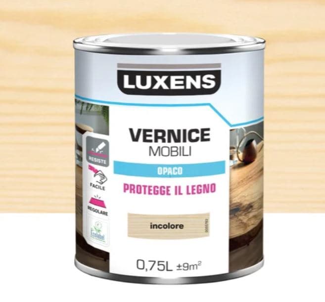 MATT COLOURLESS WOOD VARNISH 0.75 L LUXENS - best price from Maltashopper.com BR470004804