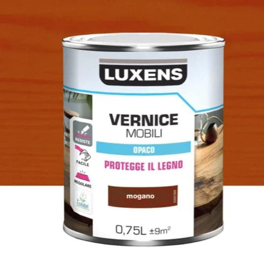 MATT MAHOGANY WOOD VARNISH 0.75 L LUXENS - best price from Maltashopper.com BR470004810