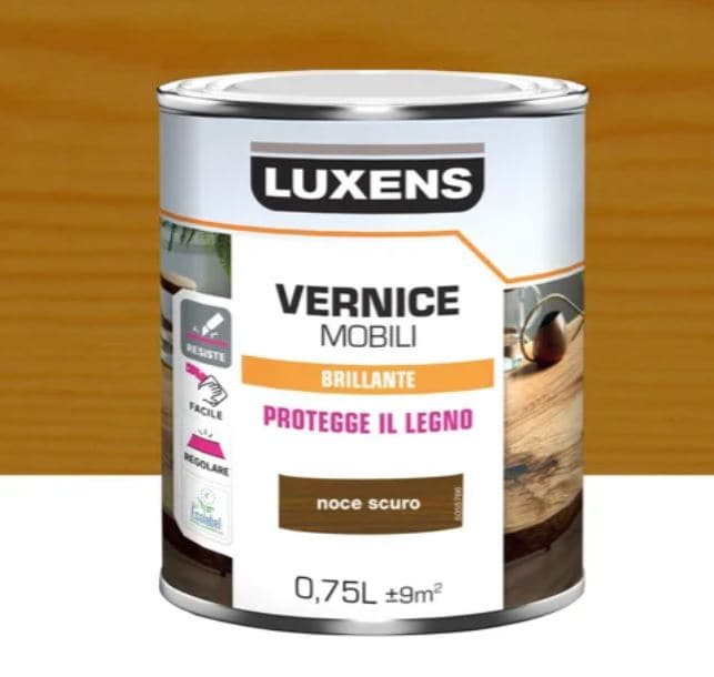 Bricocenter DARK WALNUT WOOD VARNISH 0.75 L LUXENS