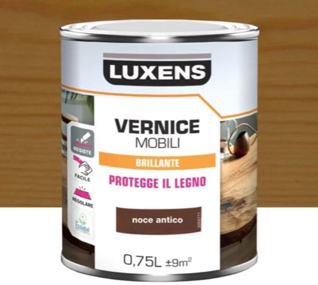 ANTIQUE WALNUT WOOD VARNISH 0.75 L LUXENS - best price from Maltashopper.com BR470004819