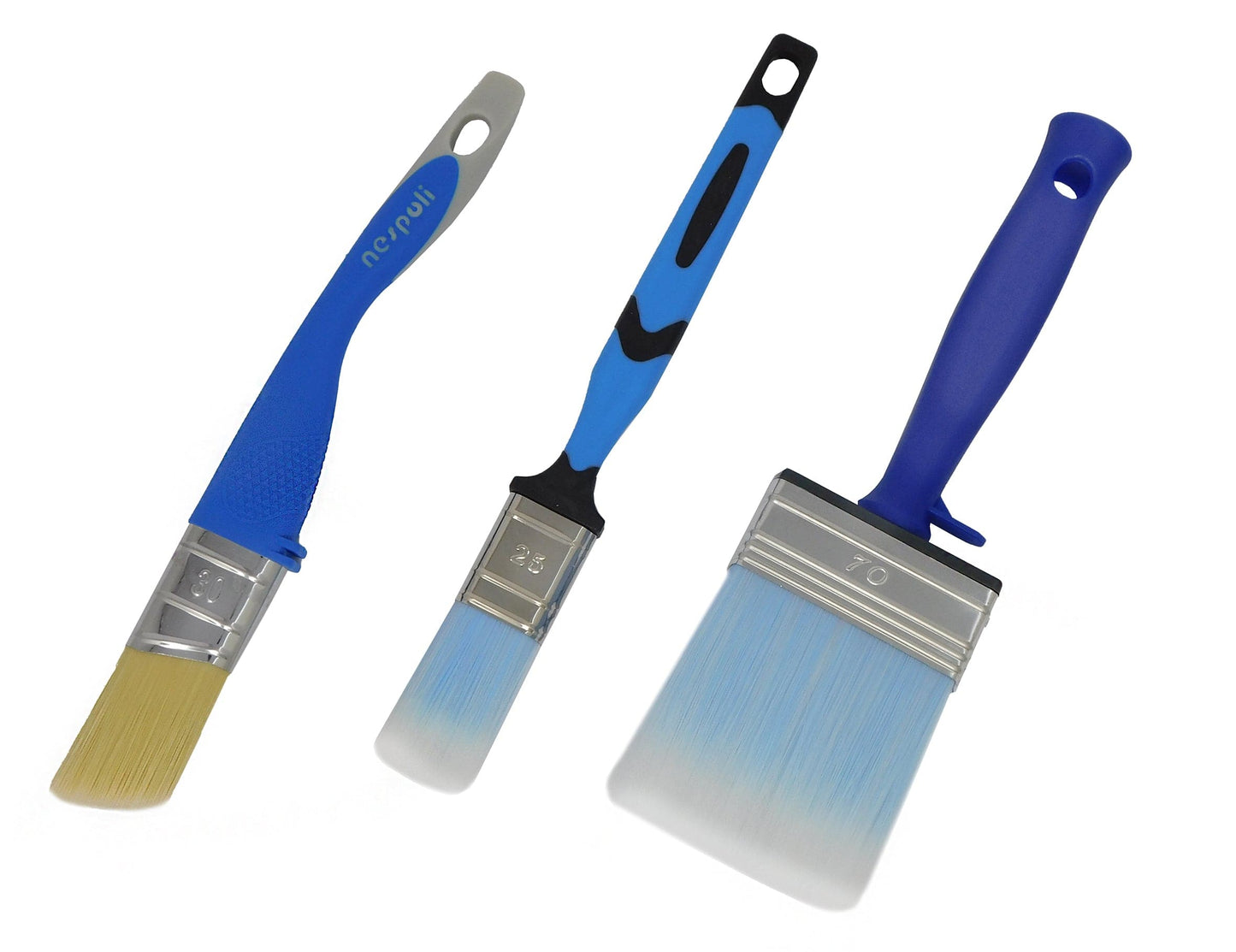 Bricocenter SET OF 3 BRUSHES -PLAFONE 7X30, FLAT BRUSH SIZE 25, PRECISION BRUSH SIZE 30