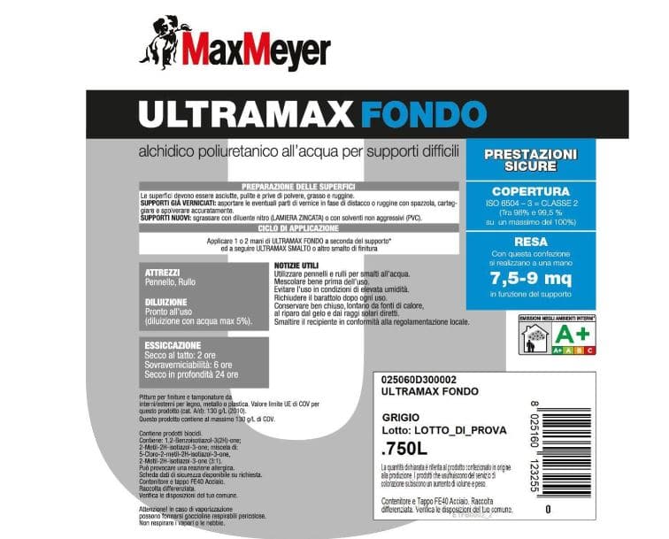 PRIMER FOR DIFFICULT SUBSTRATES PVC GLASS WATER-BASED ULTRAMAX 750 ML