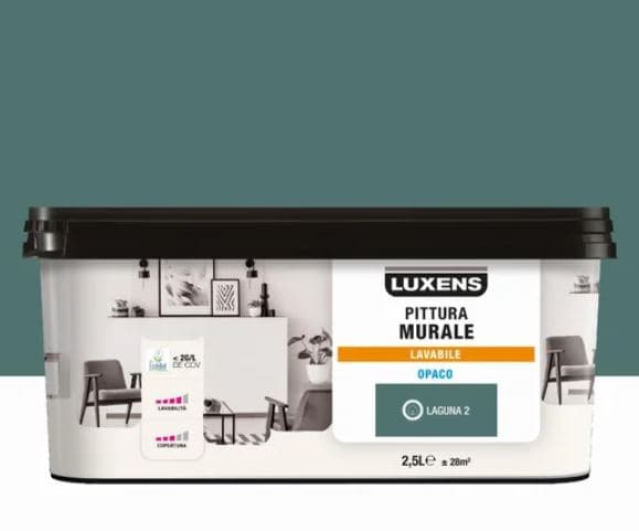 WASHABLE LUXENS LAGUNA 2 GREEN PAINT 2.5 L