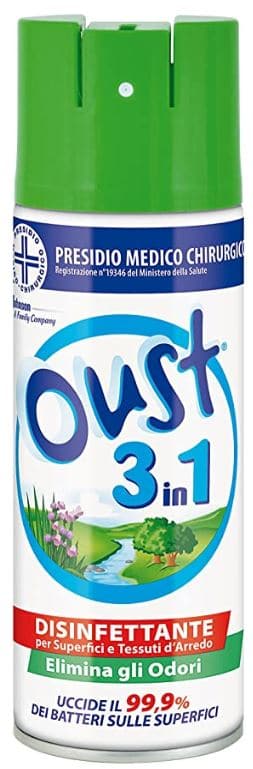 OUST DISINFECTANT ODOUR ABSORBER 3 IN 1 SPRAY 400 ML