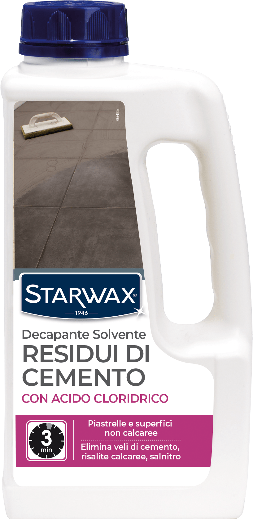 CEMENT RESIDUE SOLVENT CLEANER FOR TILE FLOORS STARWAX 1LT