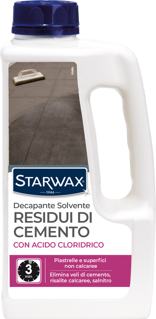 CEMENT RESIDUE SOLVENT CLEANER FOR TILE FLOORS STARWAX 1LT