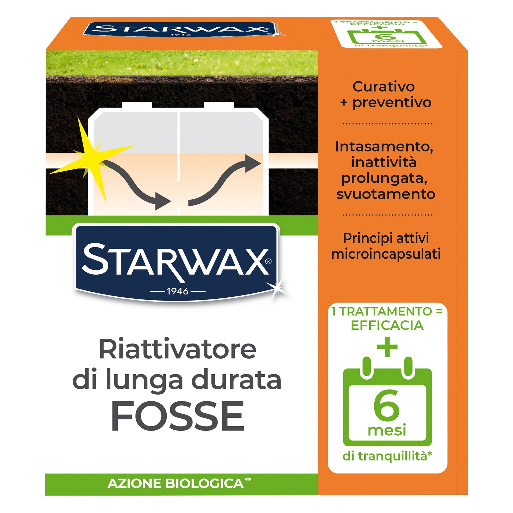 LONG-LIFE REACTIVATOR FOR SEPTIC TANKS STARWAX 500GR