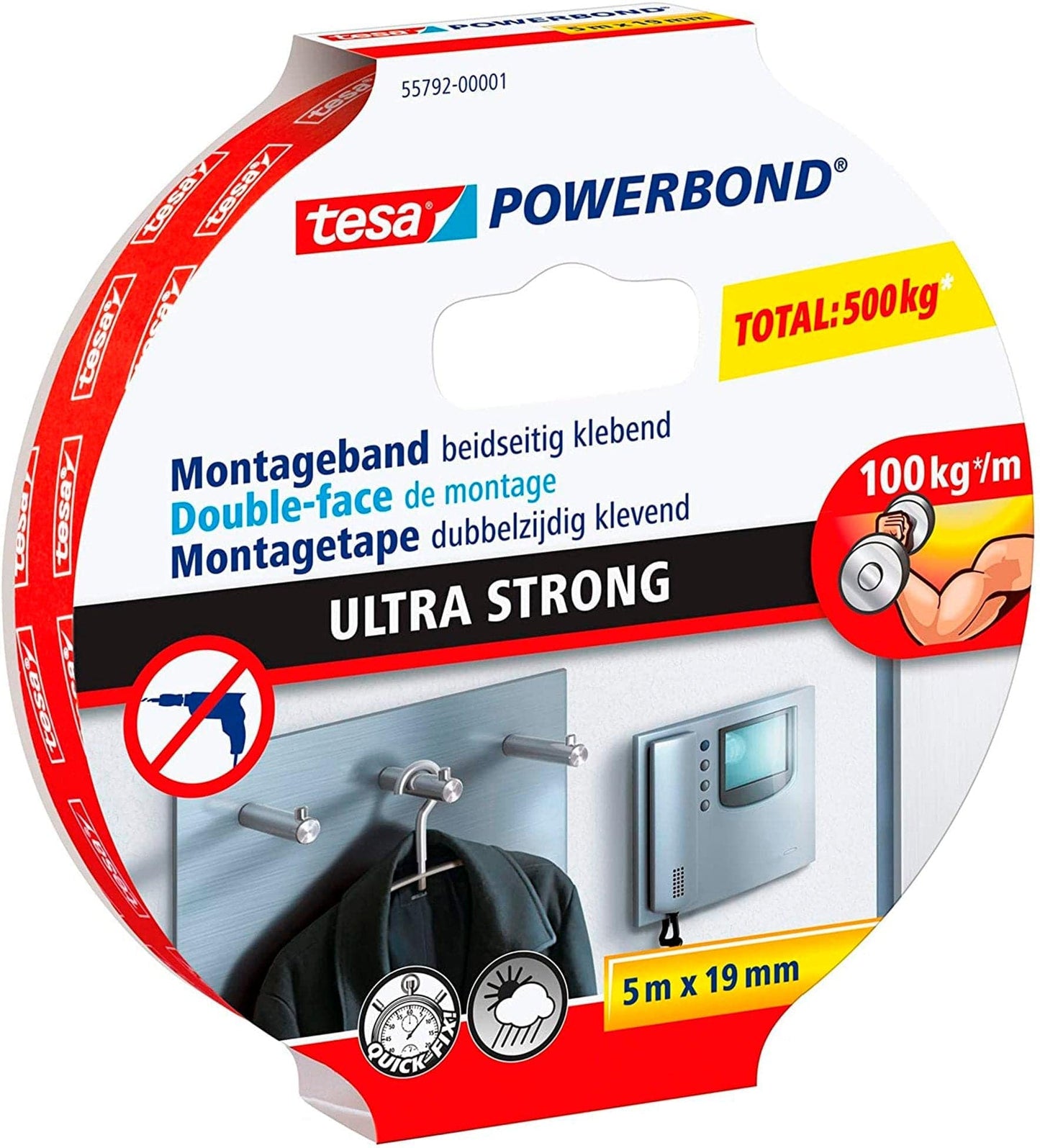 Bricocenter ULTRA STRONG POWERBOND BIADESIVE TAPE TESA 19MMx5MT