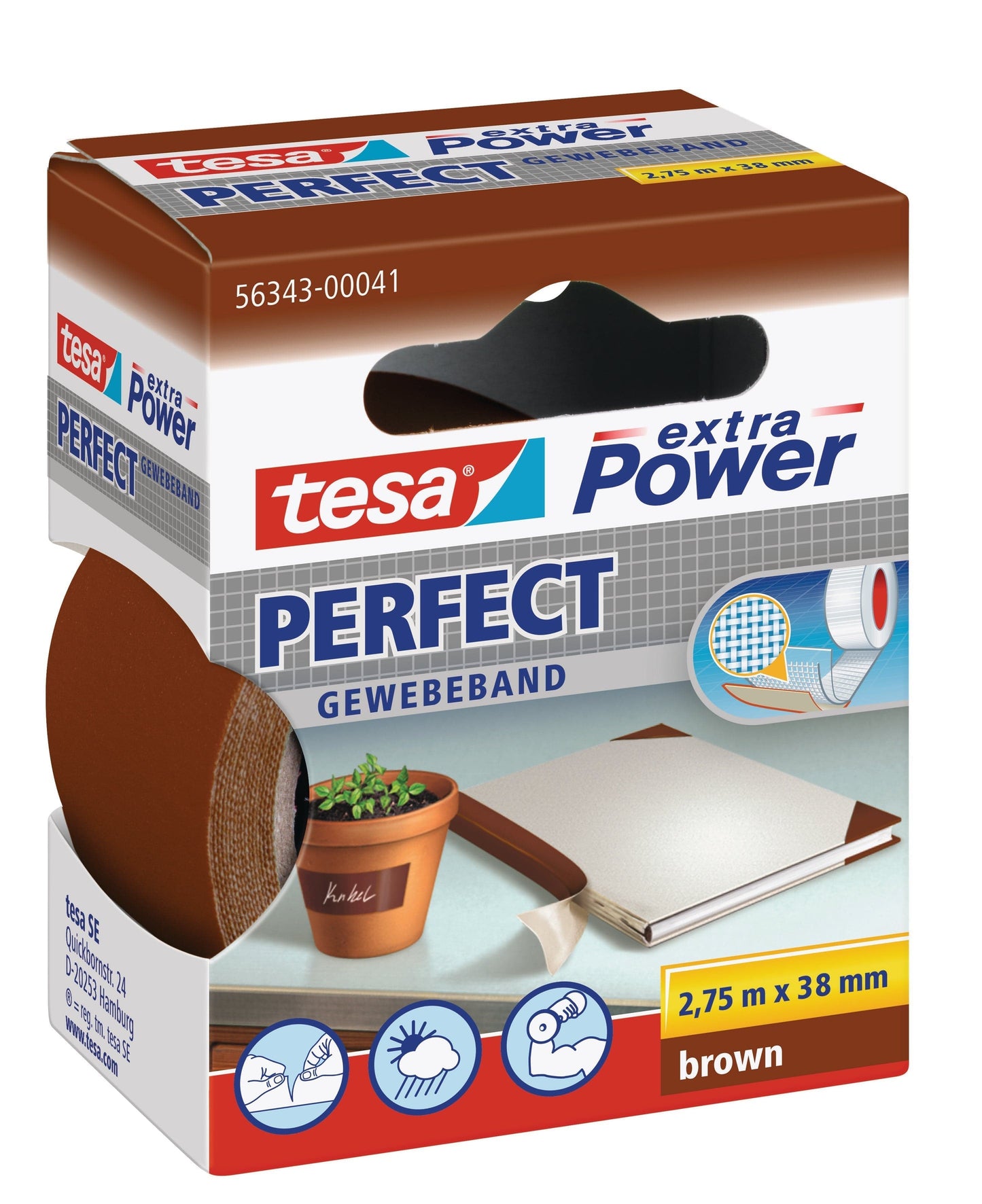 Bricocenter REPAIR TAPE BROWN EXTRA POWER PERFECT 38MMX2,75MT