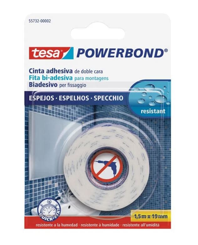 Bricocenter POWERBOND DOUBLE-SIDED MIRROR TAPE TESA 19MMX1,5MT