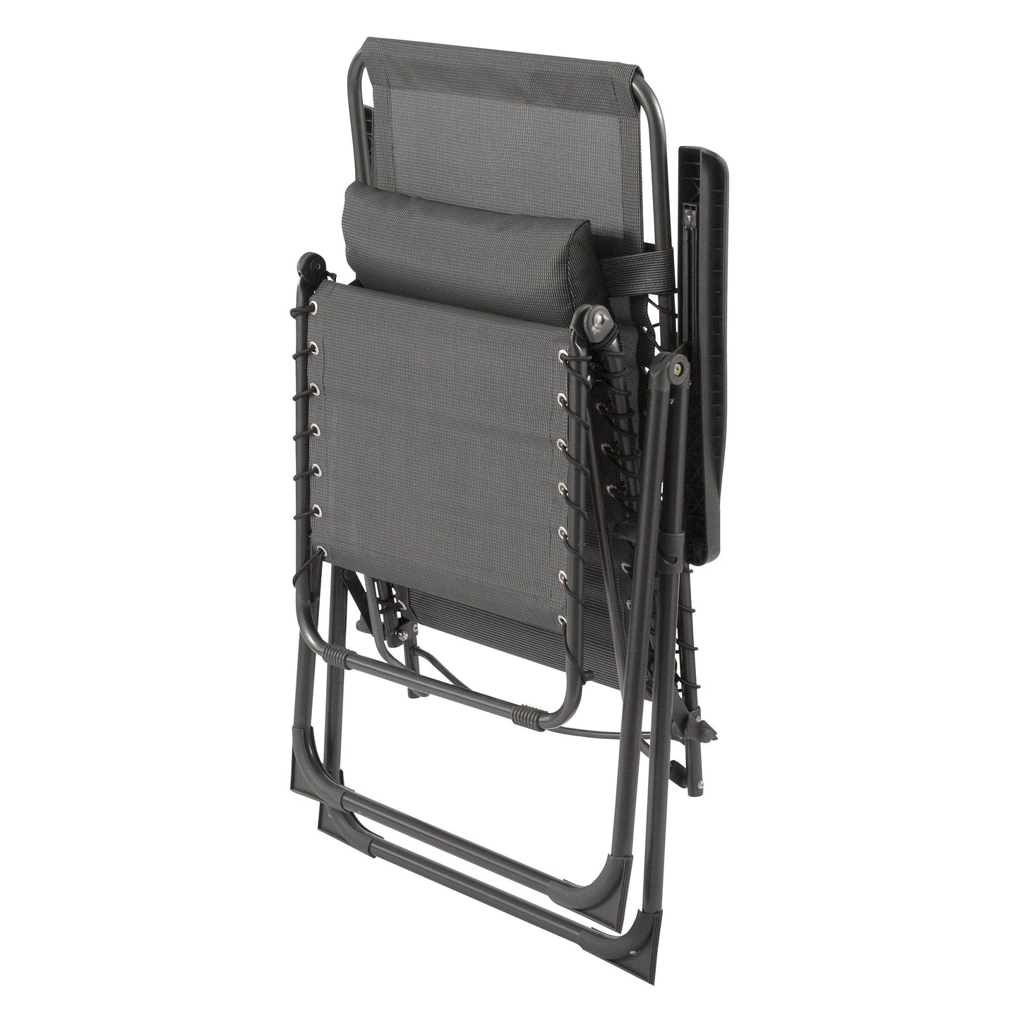 Bricocenter ZERO GRAVITY Armchair textilene steel 91X65.5X116 with light gray cushion