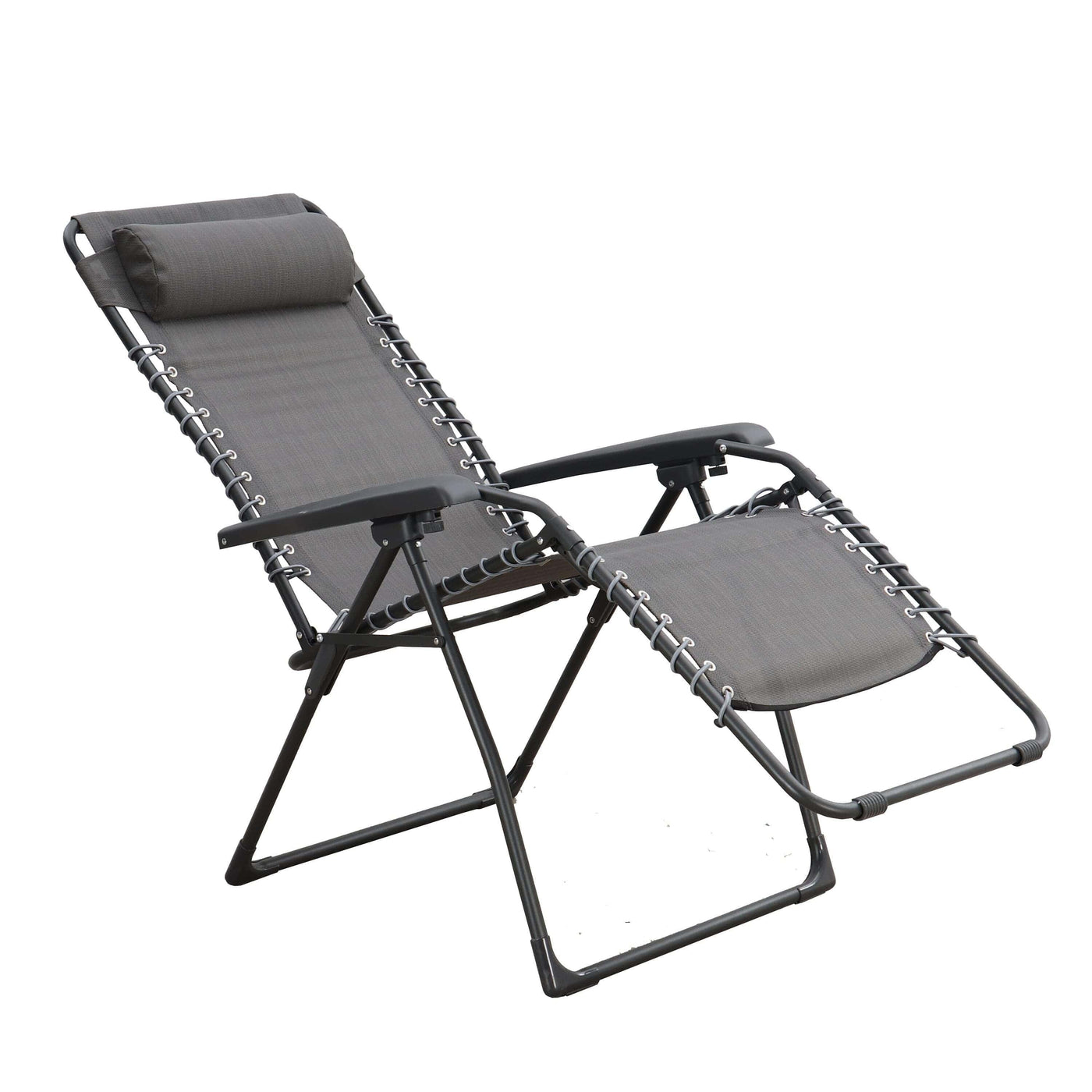 Bricocenter ZERO GRAVITY Armchair textilene steel 91X65.5X116 with light gray cushion