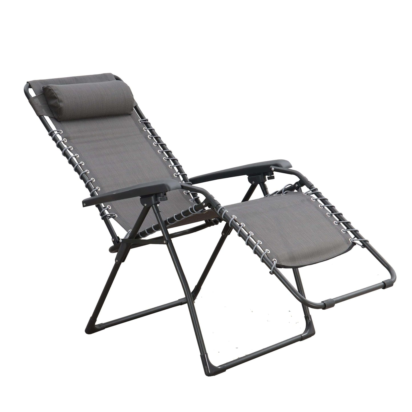 Bricocenter ZERO GRAVITY Armchair textilene steel 91X65.5X116 with light gray cushion