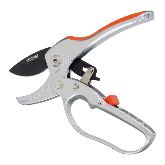 STOCKER GARDEN SHEAR WITH ALUMINIUM RATCHET CUTTING UP TO 25 MM