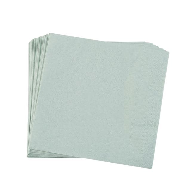 UNI Set of 20 light green napkins W 40 x L 40 cm - best price from Maltashopper.com CS604331