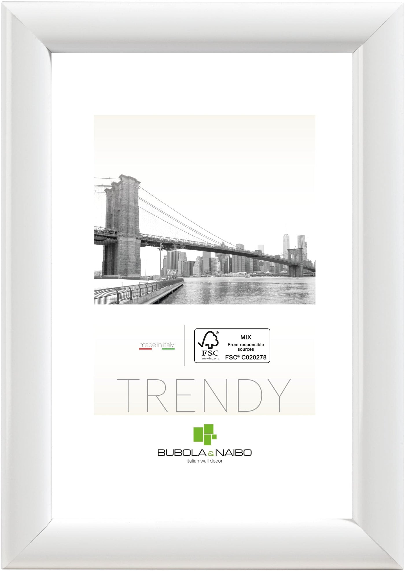 Bricocenter BOMBERINO FRAME 40X50 CM WHITE WOOD