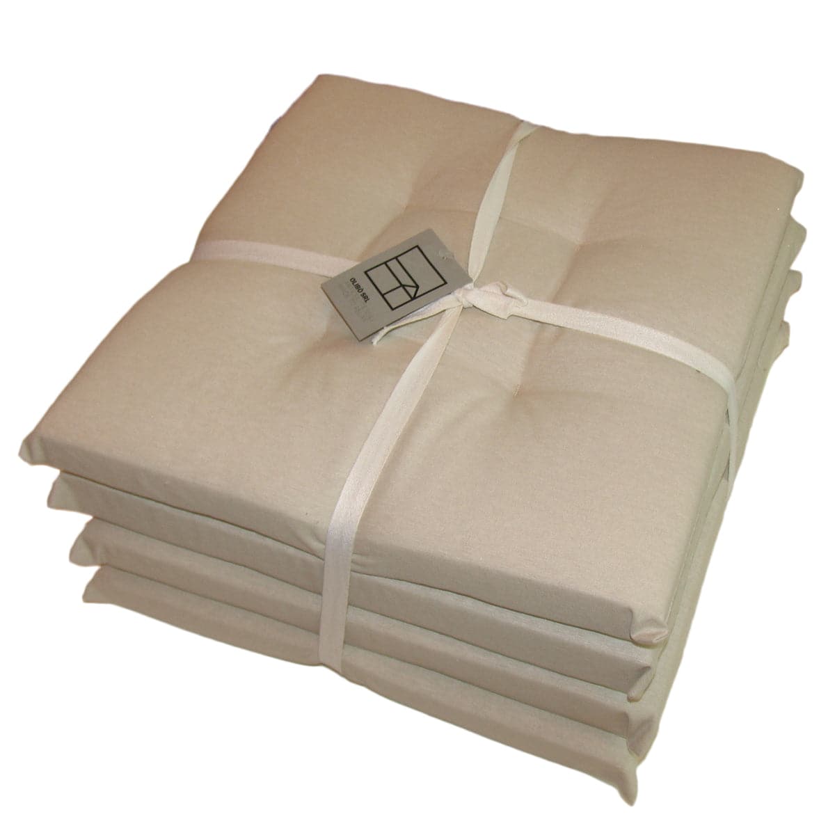 SET 4 RELAX CHAIR COVERS CHRISTMAS 40X40 CM ECRU RED BORDER
