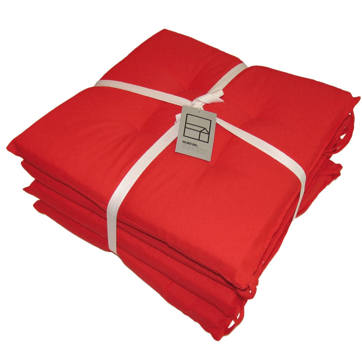 SET 4 RELAX CHAIR COVERS CHRISTMAS 40X40 CM ECRU RED BORDER