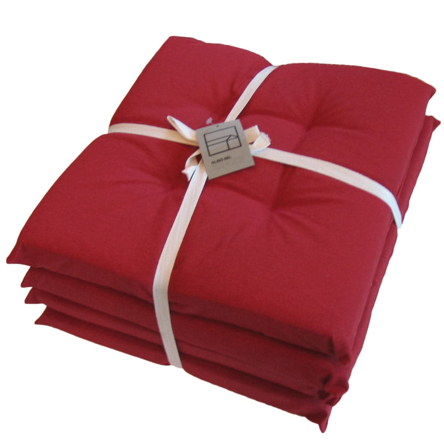 Bricocenter SET 4 RELAX CHAIR COVERS CHRISTMAS 40X40 CM ECRU RED BORDER